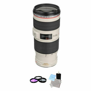 Canon EF 70-200mm F/4.0 IS USM L Lens + UV Kit & Cleaning Kit Bundle