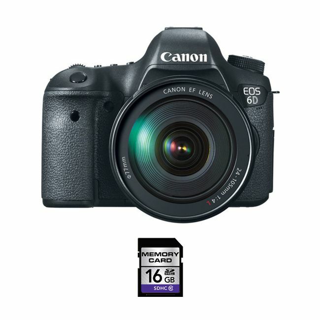 Canon EOS 6D DSLR Camera w/24-105mm Lens & 16GB SDHC Card