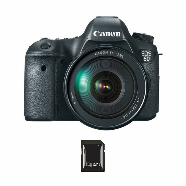 Canon EOS 6D DSLR Camera w/24-105mm Lens & 64GB SDXC Card
