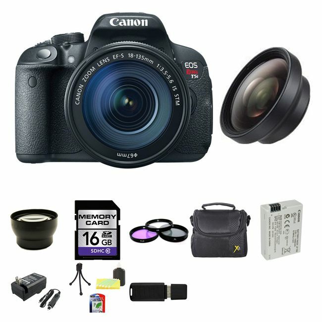 Canon EOS Rebel T5i Digital SLR Camera w/18-135mm Lens 16GB Package
