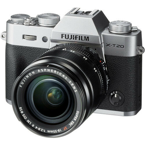 Fujifilm X-T20 Digital Camera - Silver w/18-55mm Lens + 2 Batteries, 8GB & More