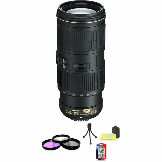 Nikon Nikkor AF-S 70-200mm F/4 VR Lens + UV Filter Kit & Cleaning Kit