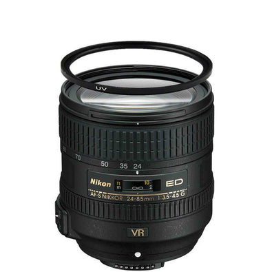 Nikon AF-S NIKKOR 24-85mm f/3.5-4.5G ED VR Lens w/72mm UV Filter Pro Bundle