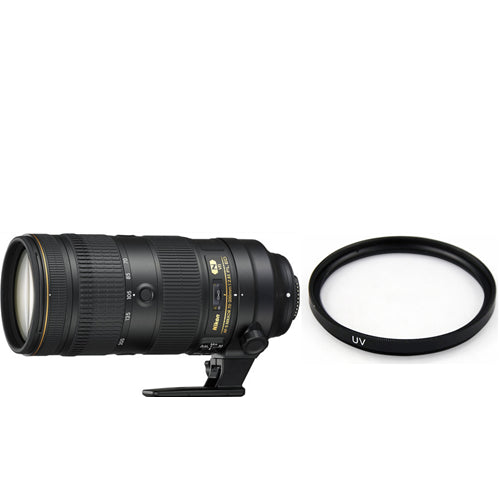 Nikon AF-S NIKKOR 70-200mm f/2.8E FL ED VR Lens + 77mm UV Filter Pro Bundle