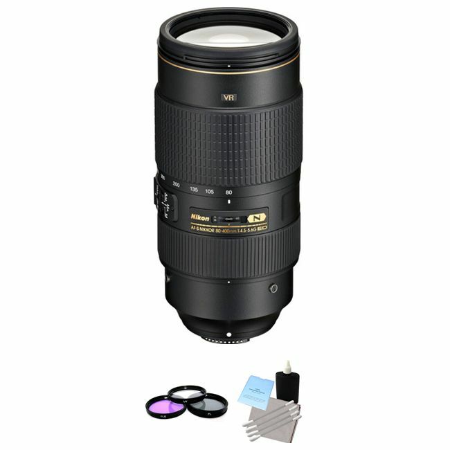 Nikon AF-S NIKKOR 80-400mm f/4.5-5.6G ED VR Lens + UV Kit & Cleaning Kit Bundle