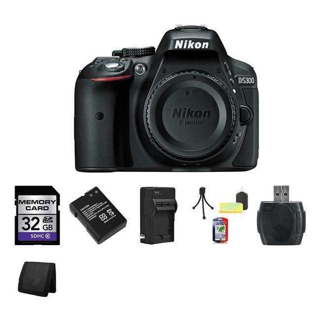 Nikon D5300 DSLR Camera - Black 32GB Package
