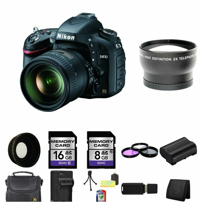 Nikon D610 Digital SLR Camera w/24-86mm Lens 24GB Package