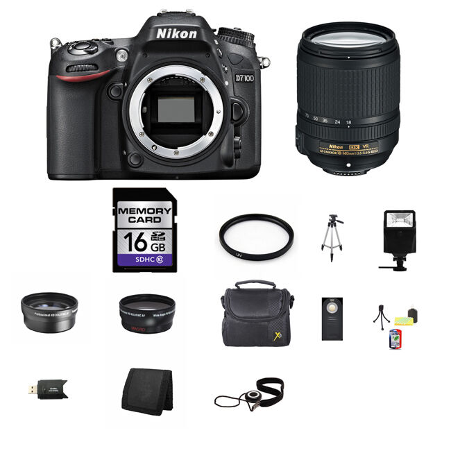 Nikon D7100 SLR Digital Camera w/18-140mm Lens 16GB Best Value Kit Bundle