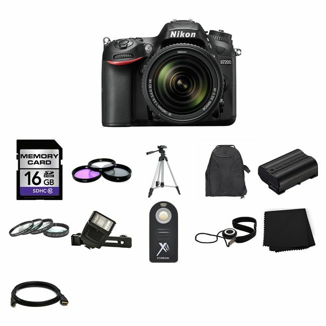Nikon D7200 Digital SLR Camera w/18-140mm Lens 16GB Full Kit Bundle