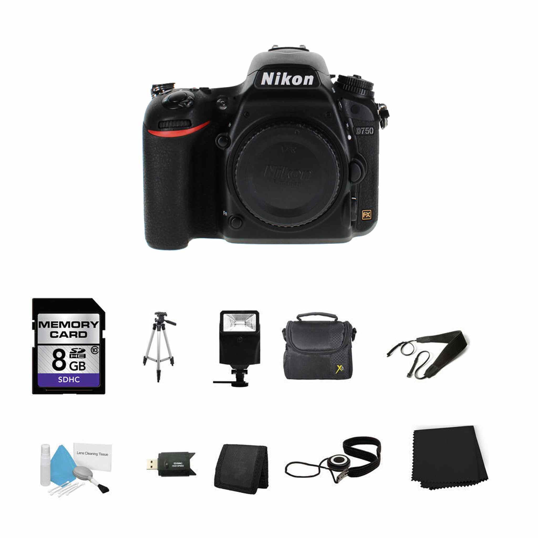 Nikon D7500 DSLR Camera Body Only 8GB Bundle