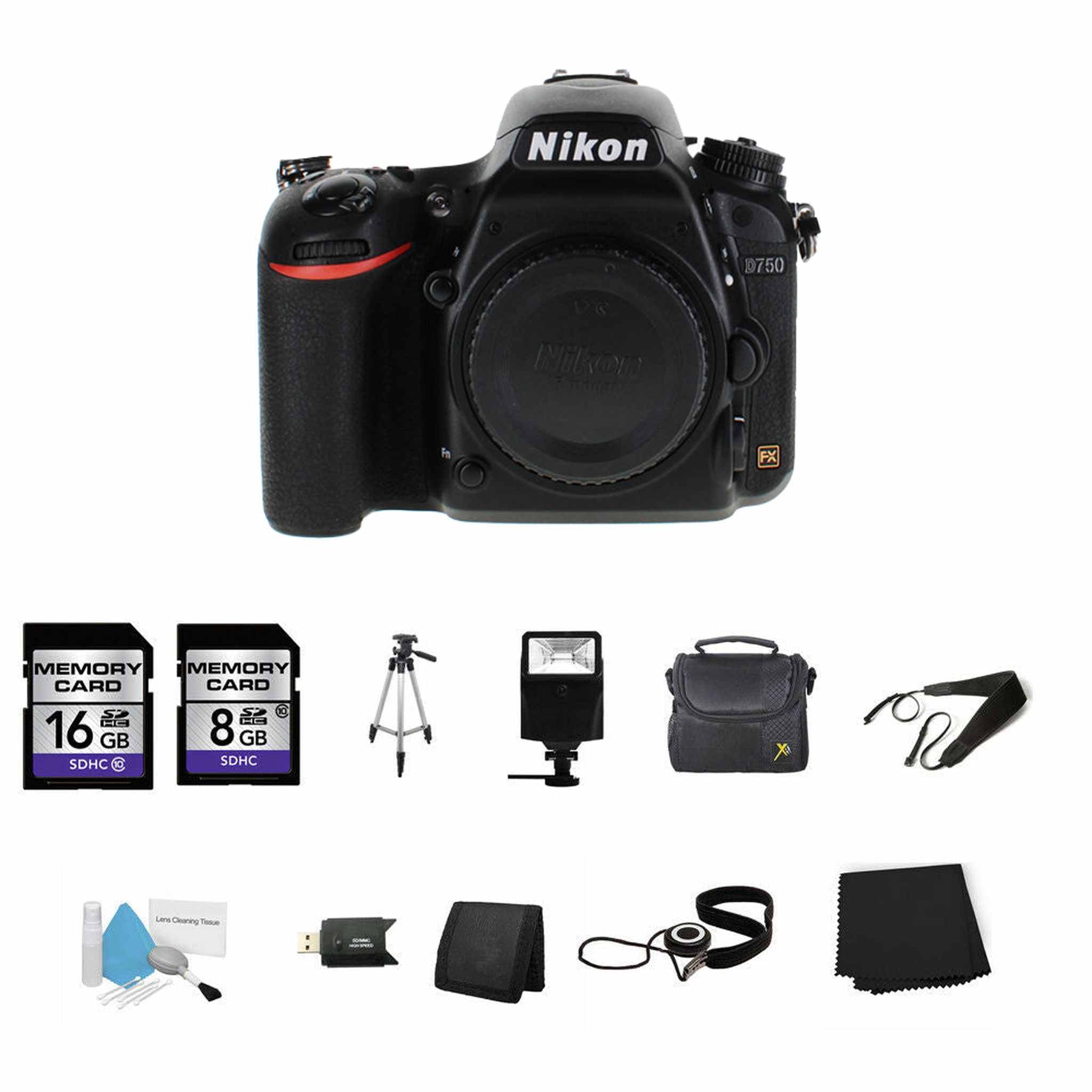 Nikon D7500 DSLR Camera Body Only 24GB Bundle