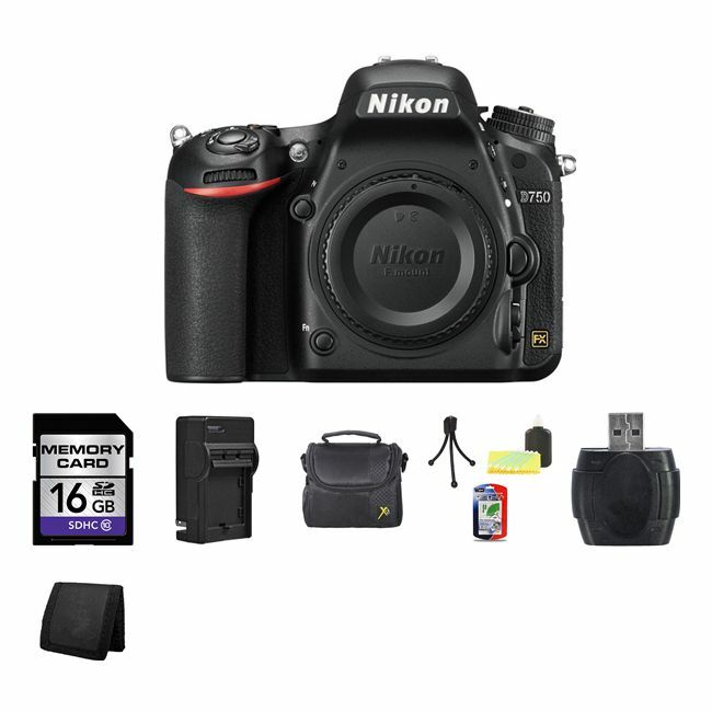 Nikon D750 DSLR Camera Body 16GB Bundle