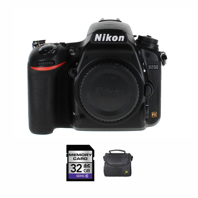 Nikon D750 DSLR Camera + 32GB & Case Bundle