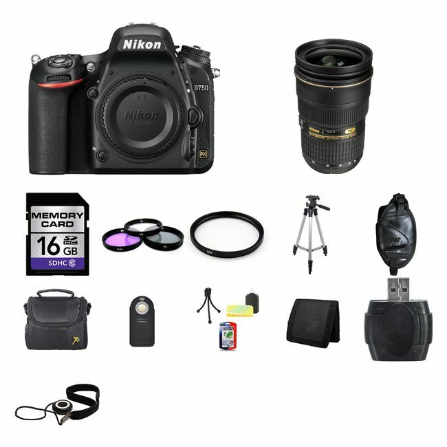 Nikon D750 DSLR Camera w/24-70mm Lens 16GB Full Kit