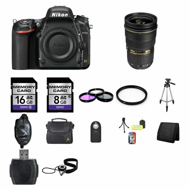 Nikon D750 DSLR Camera w/24-70mm Lens 24GB Full Kit