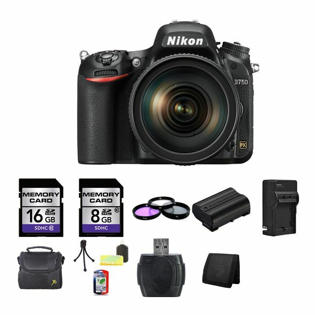 Nikon D750 DSLR Camera w/24-120mm Lens 24GB Package
