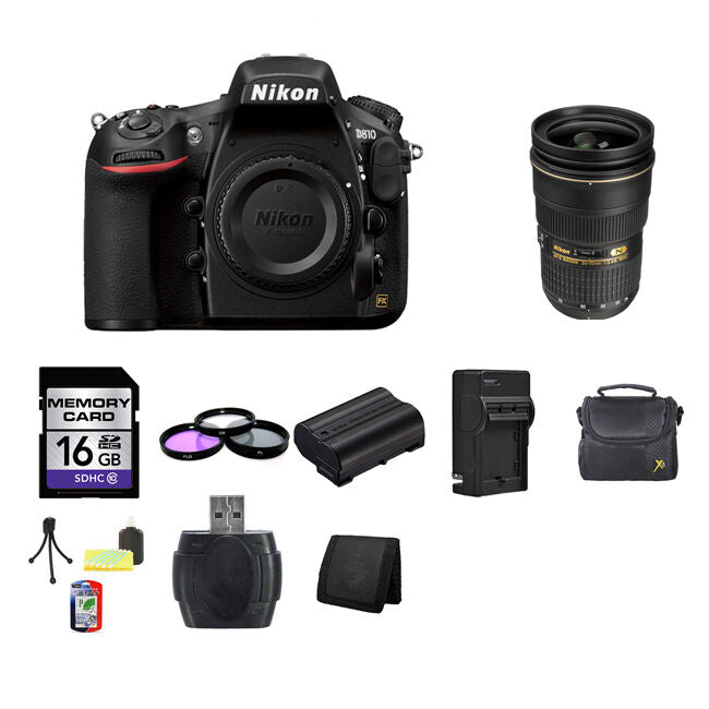 Nikon D810 Digital SLR Camera w/24-70mm Lens 16GB  Bundle