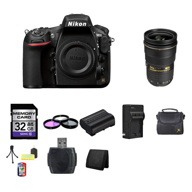 Nikon D810 Digital SLR Camera w/24-70mm Lens 32GB  Bundle