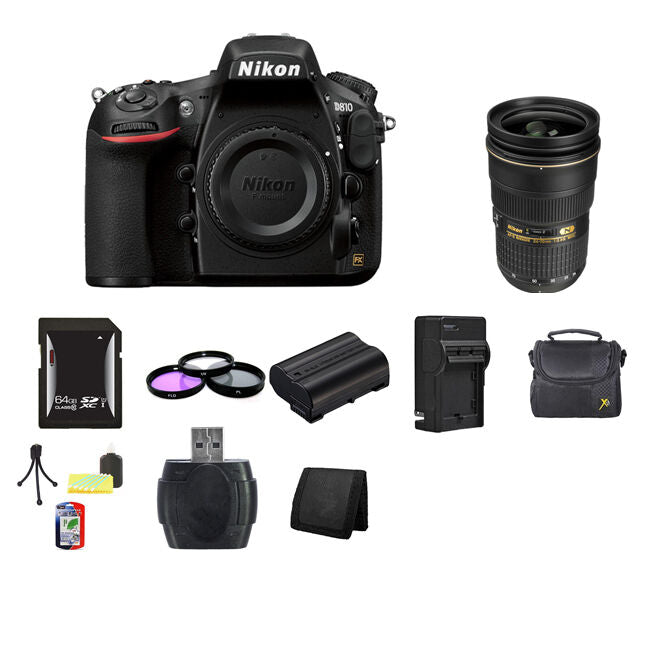 Nikon D810 Digital SLR Camera w/24-70mm Lens 64GB  Bundle