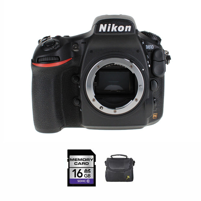 Nikon D810 DSLR Camera + 16GB & Case Bundle