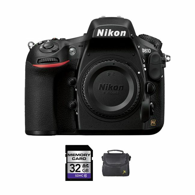 Nikon D810 DSLR Camera + 32GB & Case Bundle