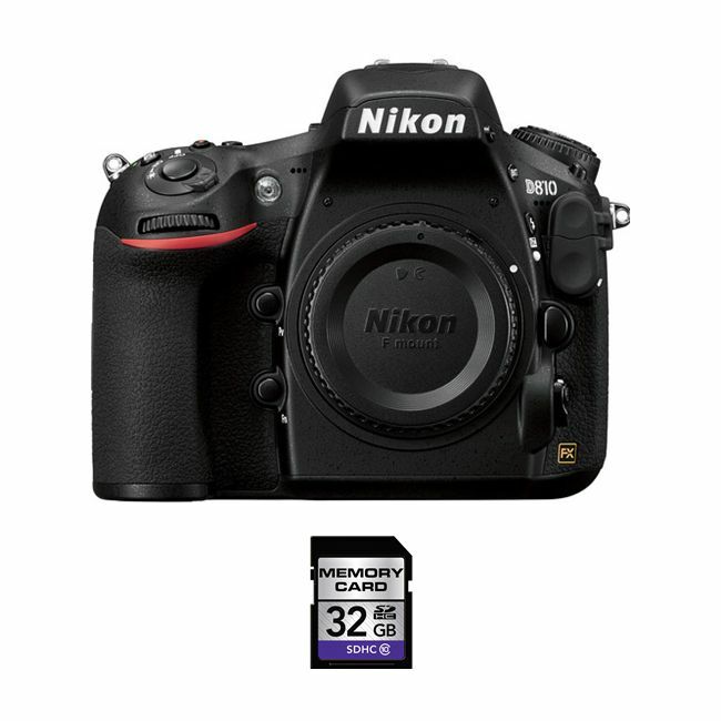 Nikon D810 DSLR Camera w/32GB SDHC Card Bundle