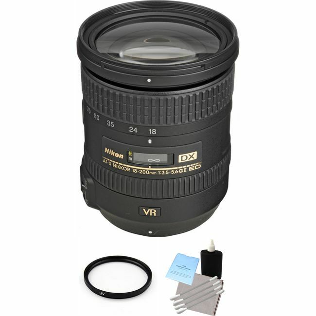 Nikon Nikkor AF-S 18-200mm F/3.5-5.6 II VR DX Lens + UV Filter & Cleaning Kit