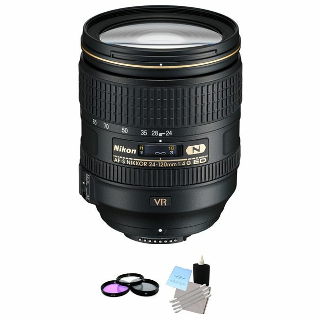 Nikon Nikkor AF-S 24-120 mm f/4G VR ED Lens + UV Kit & Cleaning Kit Starter Bundle