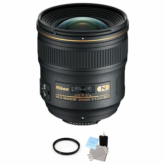 Nikon Nikkor AF-S 24mm F/1.4 ED G Lens + UV Filter & Cleaning Kit