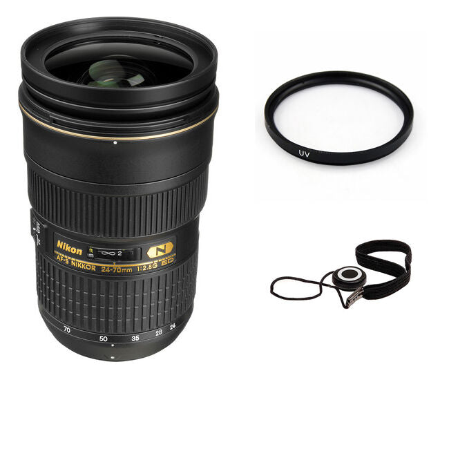 Nikon AF-S Nikkor 24-70mm f/2.8G ED Autofocus Lens  Advanced Bundle