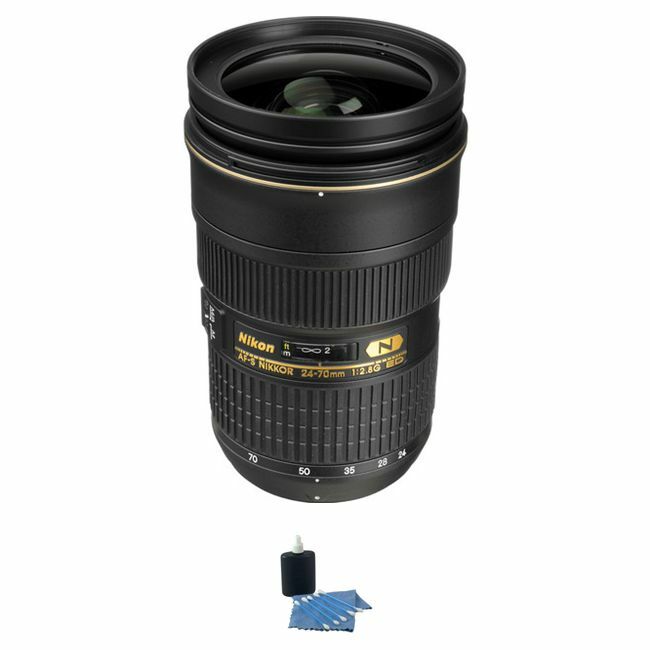 Nikon AF-S Nikkor 24-70mm f/2.8G ED Autofocus Lens w/Cleaning Kit Bundle