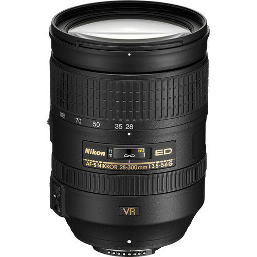 Nikon Nikkor AF-S 28-300mm F/3.5-5.6 VR G ED Lens + UV Kit & Cleaning Kit Bundle