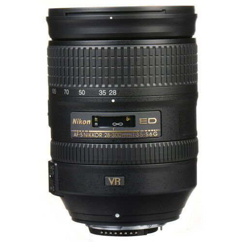 Nikon Nikkor AF-S 28-300mm F/3.5-5.6 VR G ED Lens + UV Kit & Cleaning Kit Bundle