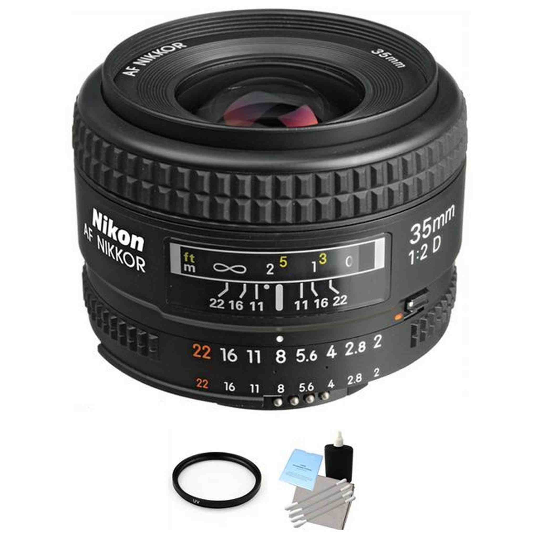 Nikon Wide Angle AF Nikkor 35mm f/2.0D Autofocus Lens + UV Filter & Cleaning Kit