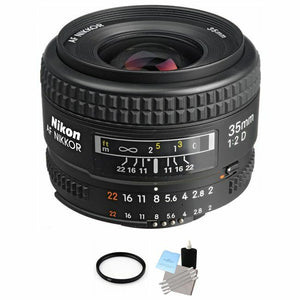 Nikon Wide Angle AF Nikkor 35mm f/2.0D Autofocus Lens + UV Filter & Cleaning Kit