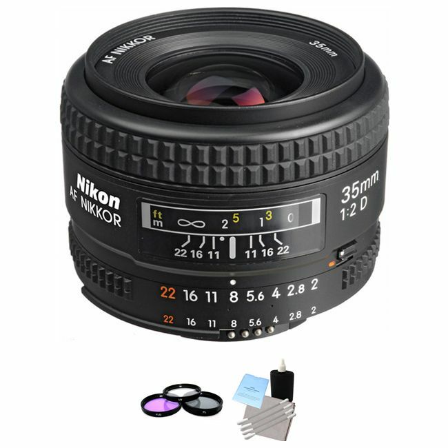 Nikon Wide Angle AF Nikkor 35mm f/2.0D Autofocus Lens + UV Kit & Cleaning Kit
