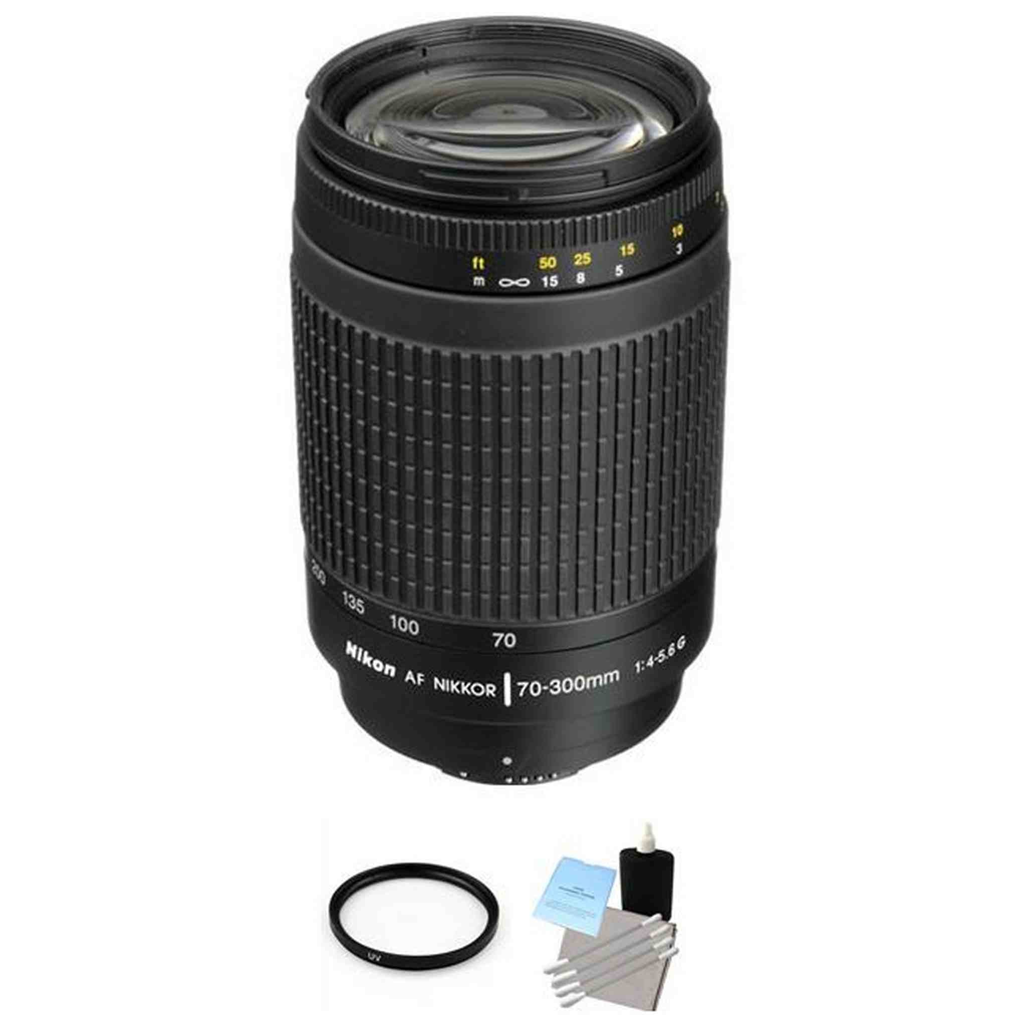 Nikon AF Zoom Nikkor 70-300mm f/4-5.6G Lens + UV Filter & Cleaning Kit