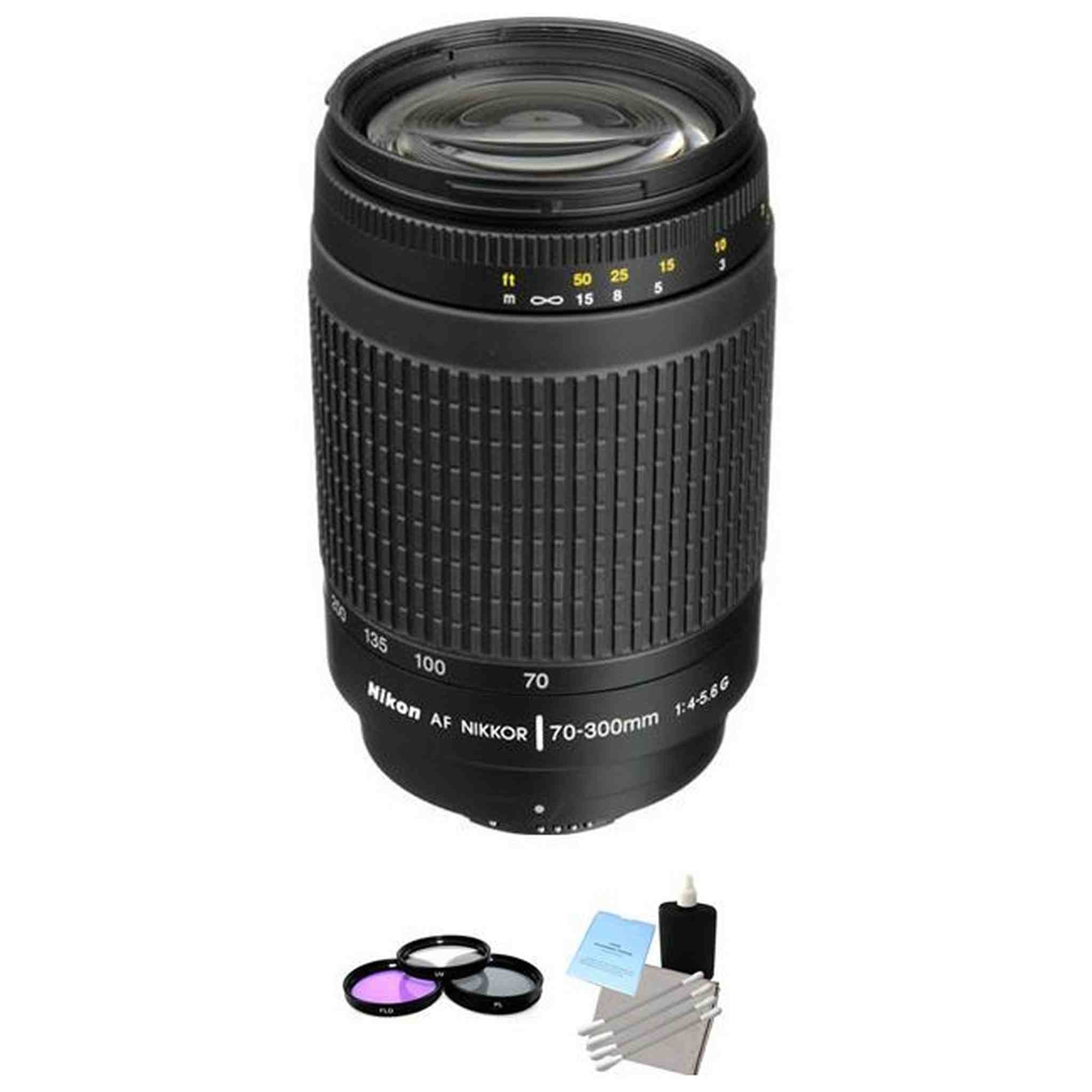 Nikon AF Zoom Nikkor 70-300mm f/4-5.6G Lens + UV Kit & Cleaning Kit