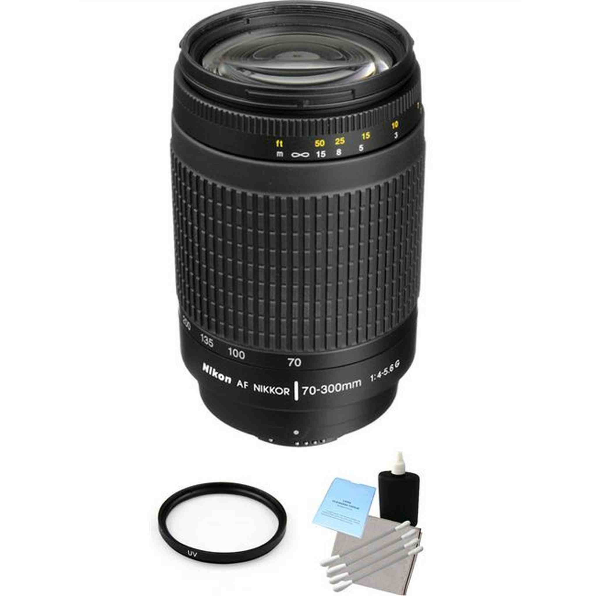 Nikon AF Zoom-NIKKOR 70-300mm f/4-5.6G Lens + UV Filter & Lens Cleaning Kit