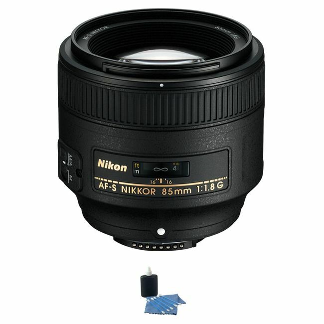 Nikon AF-S NIKKOR 85mm f/1.8G Lens w/Cleaning Kit Bundle