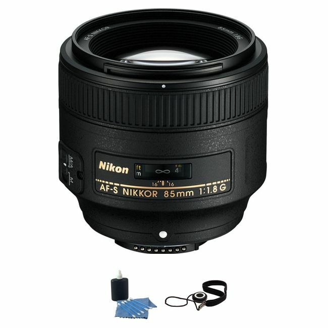 Nikon AF-S NIKKOR 85mm f/1.8G Lens w/Cleaning Kit & Cap Keeper Bundle