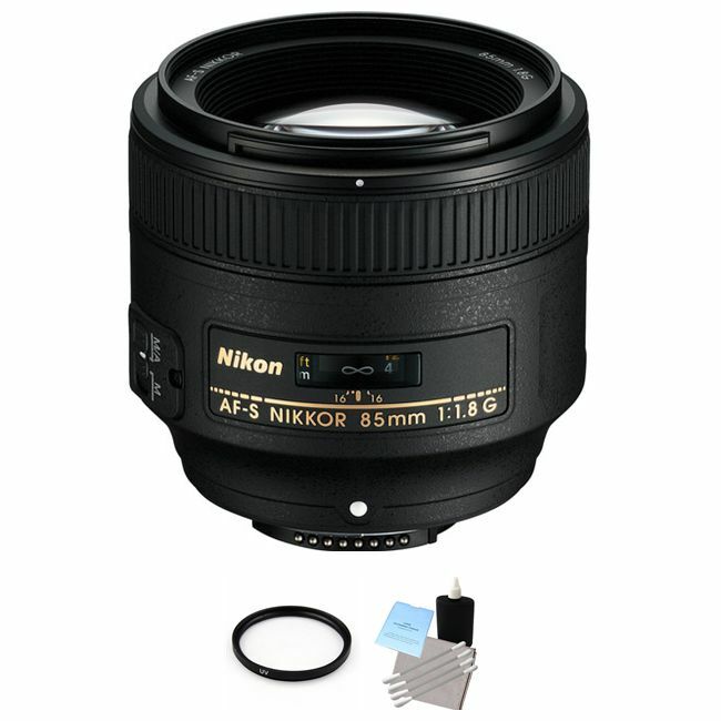 Nikon AF-S NIKKOR 85mm f/1.8G Lens + UV Filter & Cleaning Kit Base Bundle