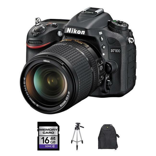 Nikon D7100 DSLR Camera w/18-140mm Lens 16GB Kit Bundle