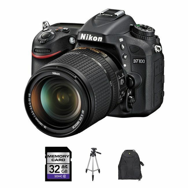 Nikon D7100 DSLR Camera w/18-140mm Lens 32GB Kit Bundle