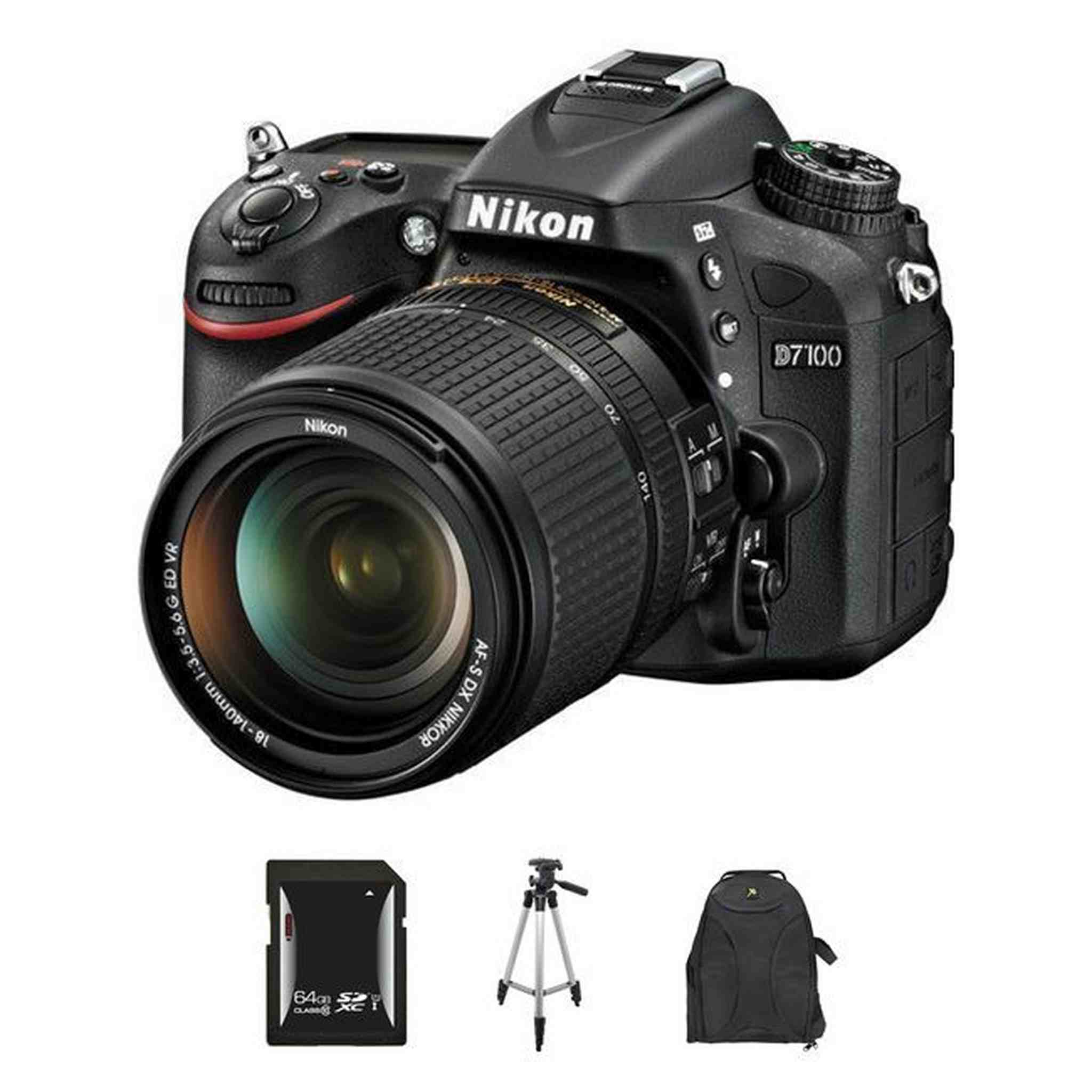Nikon D7100 DSLR Camera w/18-140mm Lens 64GB Kit Nikon