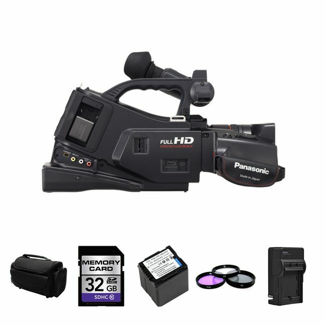 Panasonic AG AC7 Camcorder + 2 Batteries, Charger, 32GB, Filters, Case Base Bundle