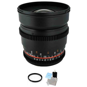 Rokinon 16mm T2.2 Cine Lens for Nikon F + UV Filter & Cleaning Kit Bundle Rokinon