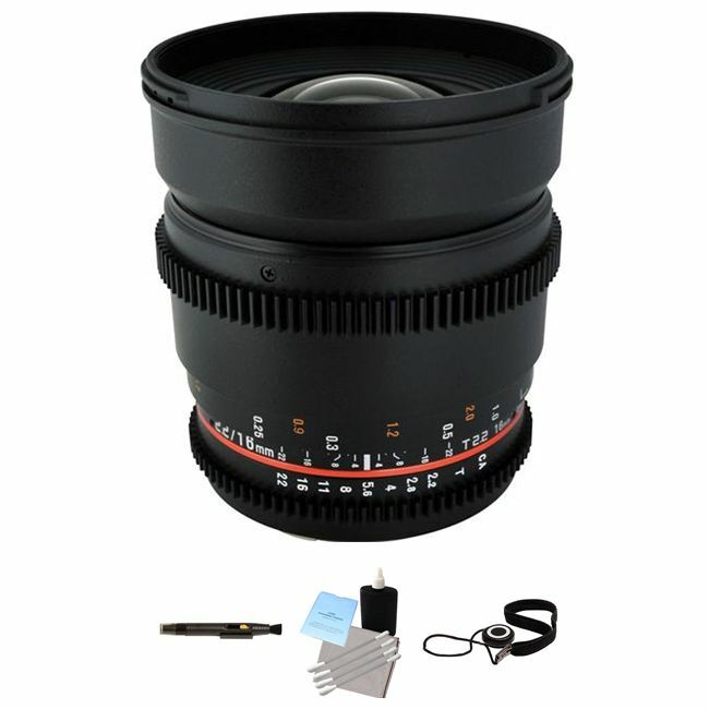 Rokinon 16mm T2.2 Cine Lens for Sony E Bundle