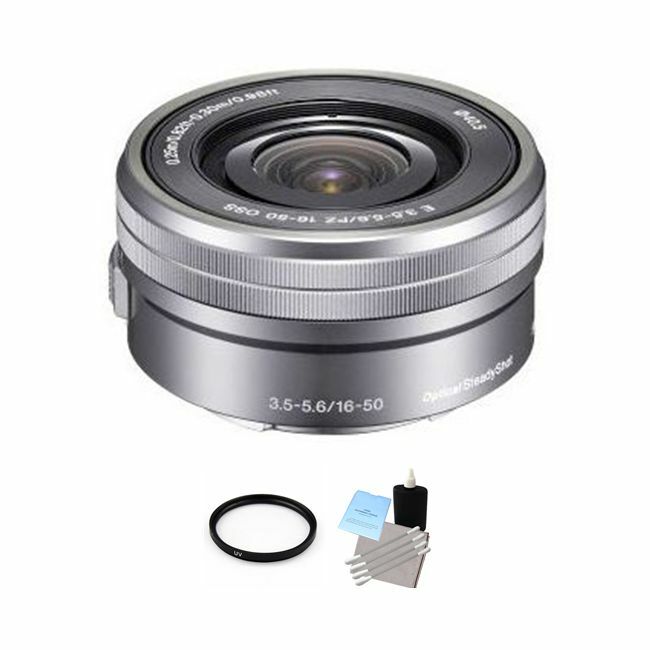 Sony 16-50mm F/3.5-5.6 Lens - Silver + UV Filter & Cleaning Kit Bundle