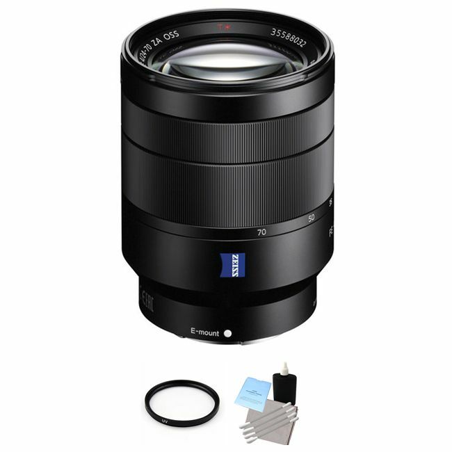 Sony Vario-Tessar T* FE 24-70mm f/4 ZA OSS Lens + UV Filter & Cleaning Kit Bundle